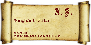 Menyhárt Zita névjegykártya